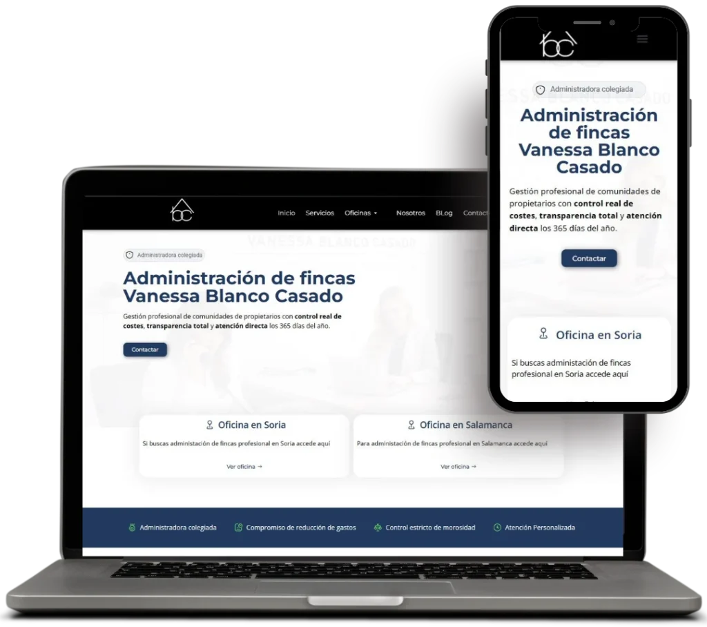 Diseño web para empresa de administración de fincas en salamanca